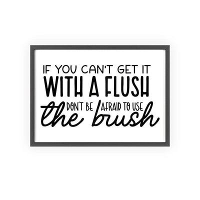 Bathroom Flush Bathroom Print Funny Toilet Brush Wall Art Poster Kingz