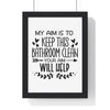 Bathroom Funny Aim Bathroom Wall Art Print | Toilet Humour Poster Poster Kingz