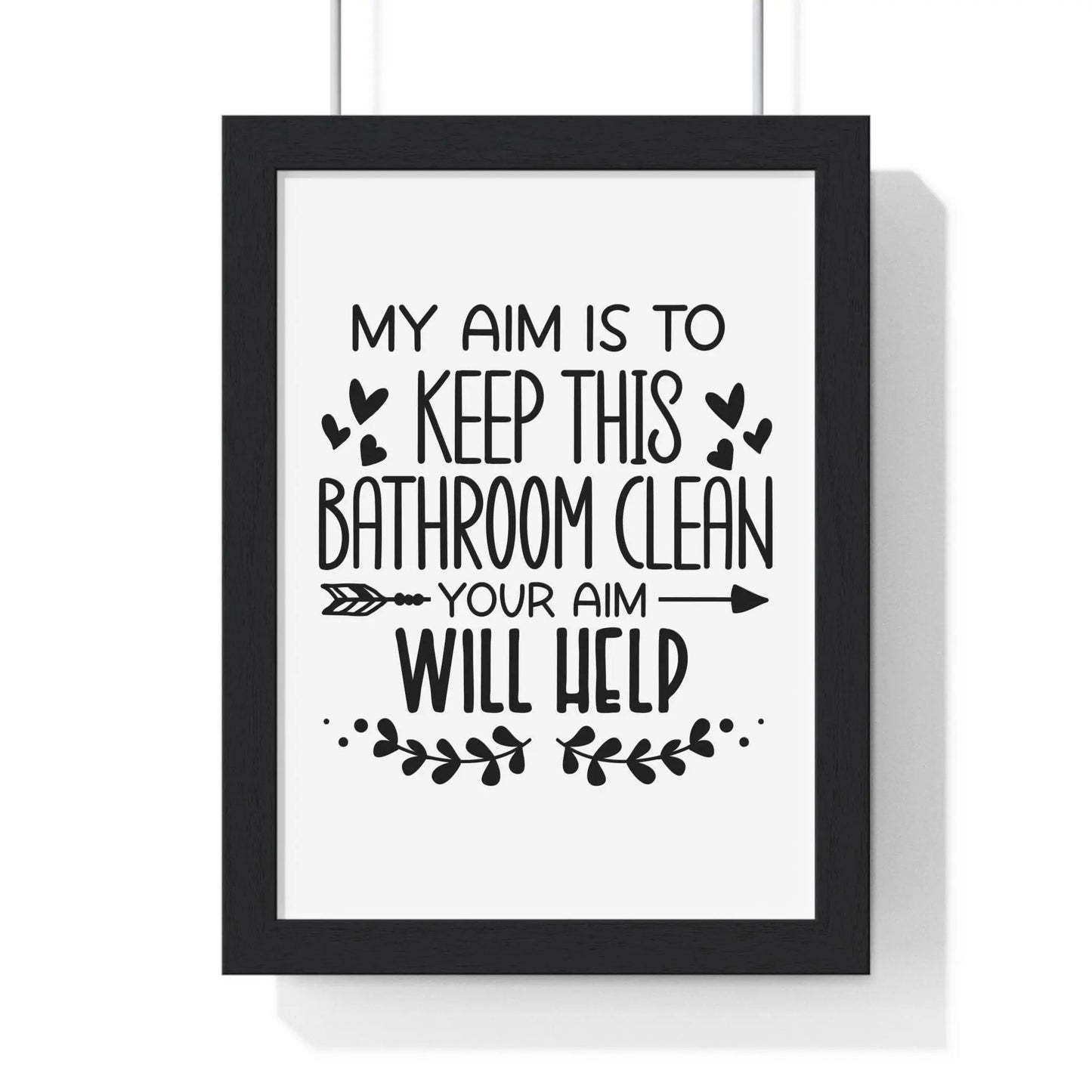 Bathroom Funny Aim Bathroom Wall Art Print | Toilet Humour Poster Poster Kingz