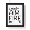 Bathroom Funny Bathroom Ready Aim Fire Print | Toilet Wall Art Poster Kingz