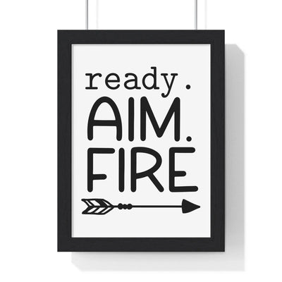 Bathroom Funny Bathroom Ready Aim Fire Print | Toilet Wall Art Poster Kingz