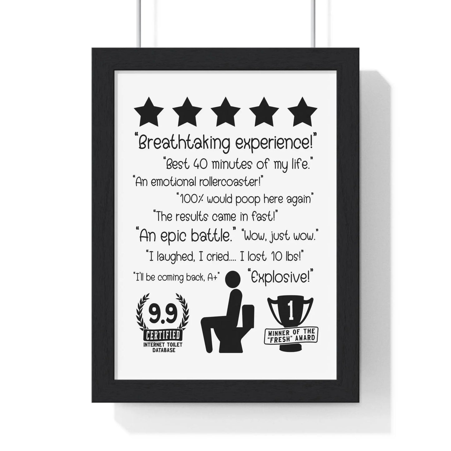 Bathroom Funny Bathroom Reviews Wall Art | Toilet Poster Poster Kingz