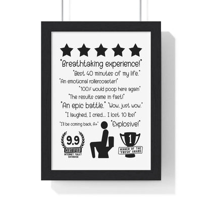 Bathroom Funny Bathroom Reviews Wall Art | Toilet Poster Poster Kingz