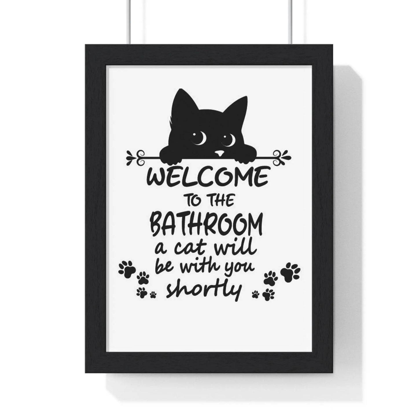 Bathroom Funny Cat Bathroom Print – Welcome to the Bathroom Poster Poster Kingz