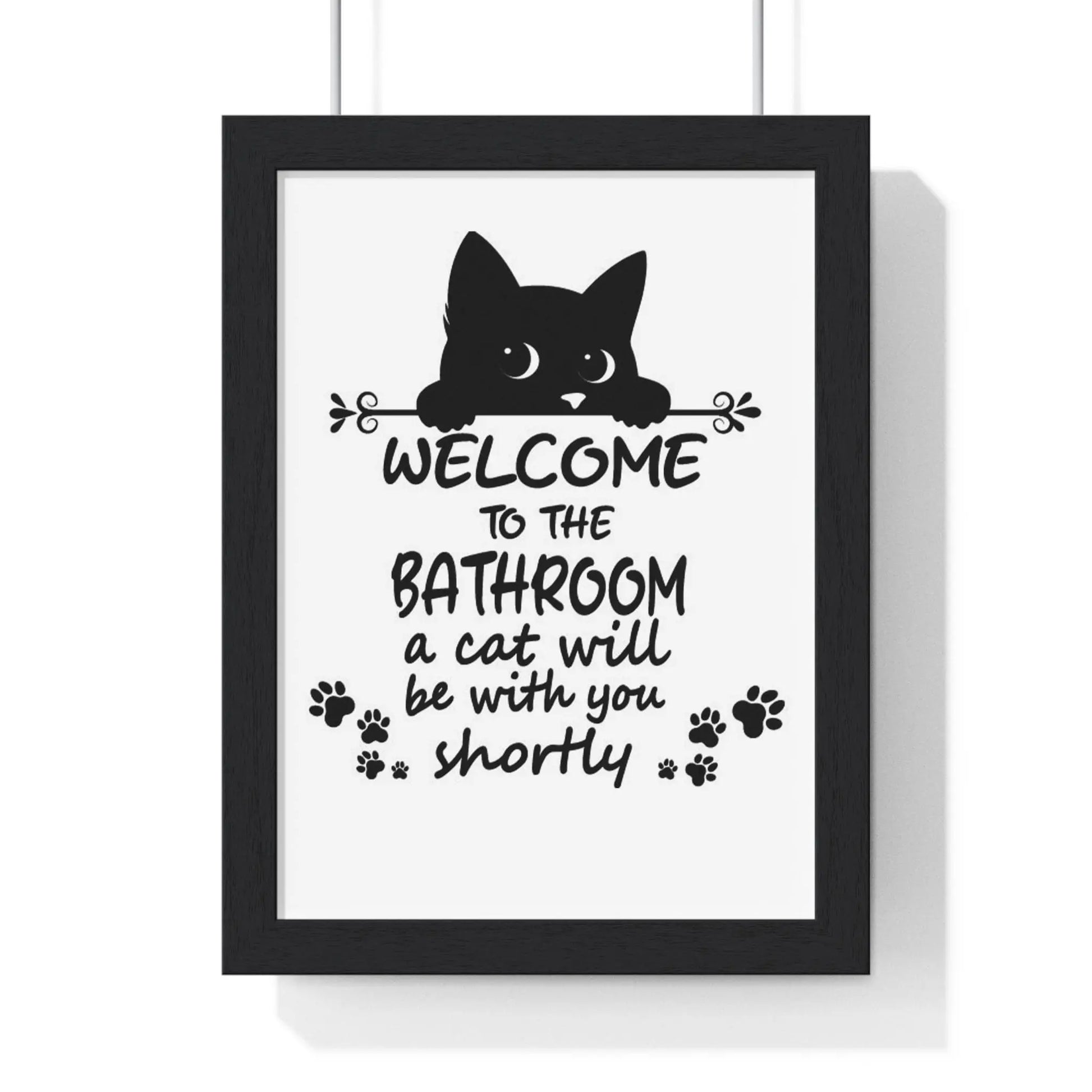 Bathroom Funny Cat Bathroom Print – Welcome to the Bathroom Poster Poster Kingz