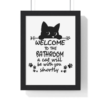 Bathroom Funny Cat Bathroom Print – Welcome to the Bathroom Poster Poster Kingz