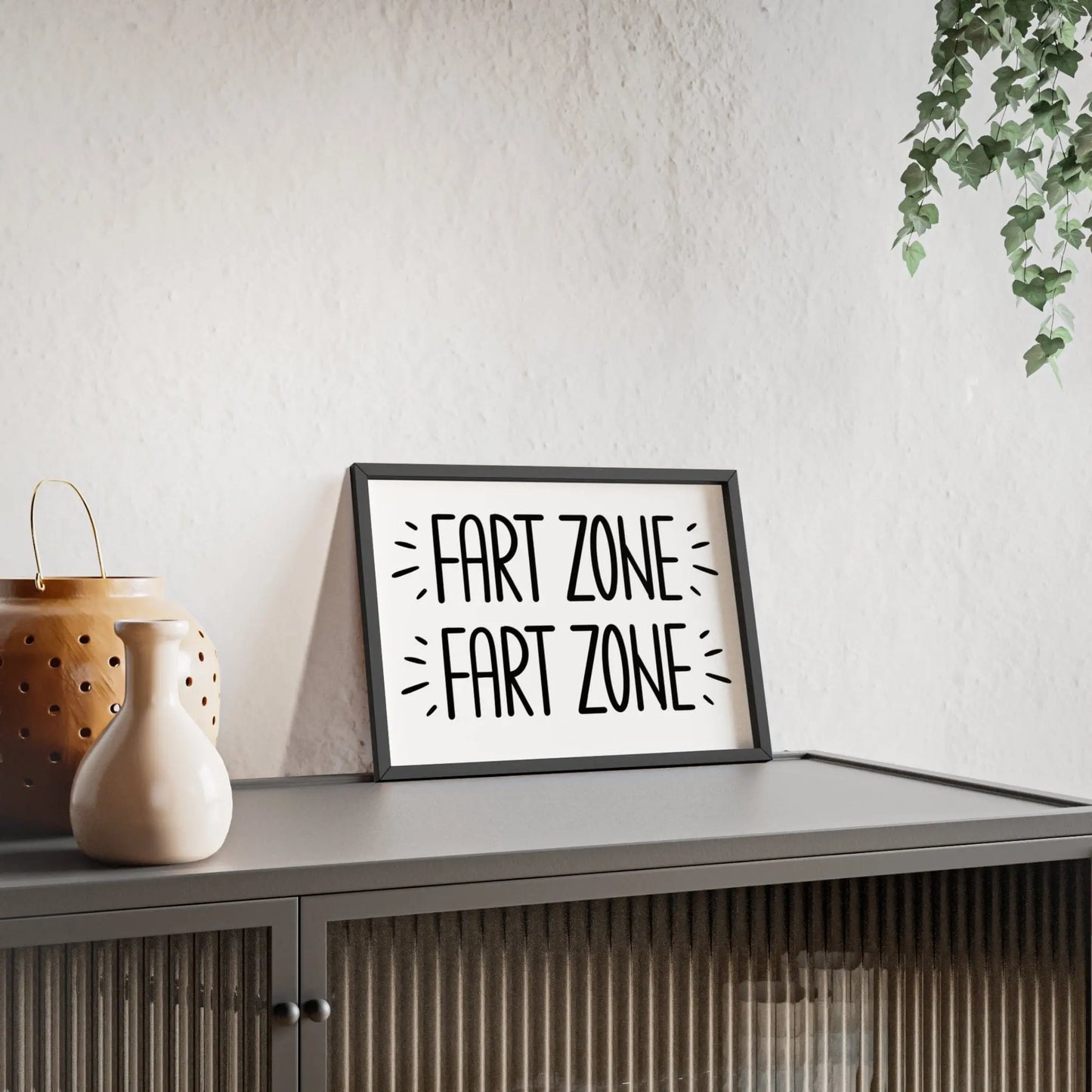 Bathroom Funny Fart Zone Bathroom Print – Humorous Toilet Poster Poster Kingz