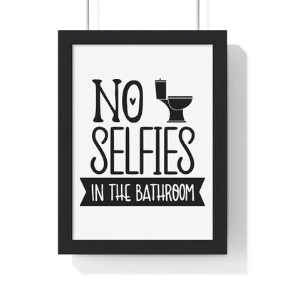 Bathroom Funny No Selfies Bathroom Wall Print | Bold Toilet Humour Poster Kingz