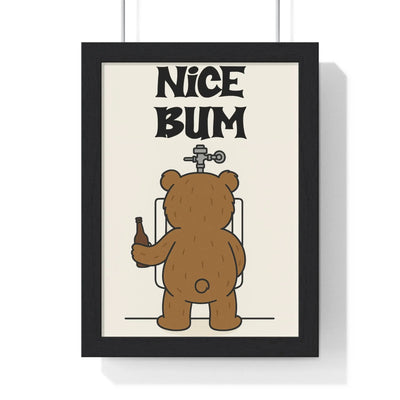 Bathroom Nice Bum Funny Bathroom Poster | Bear Toilet Wall Art Poster Kingz