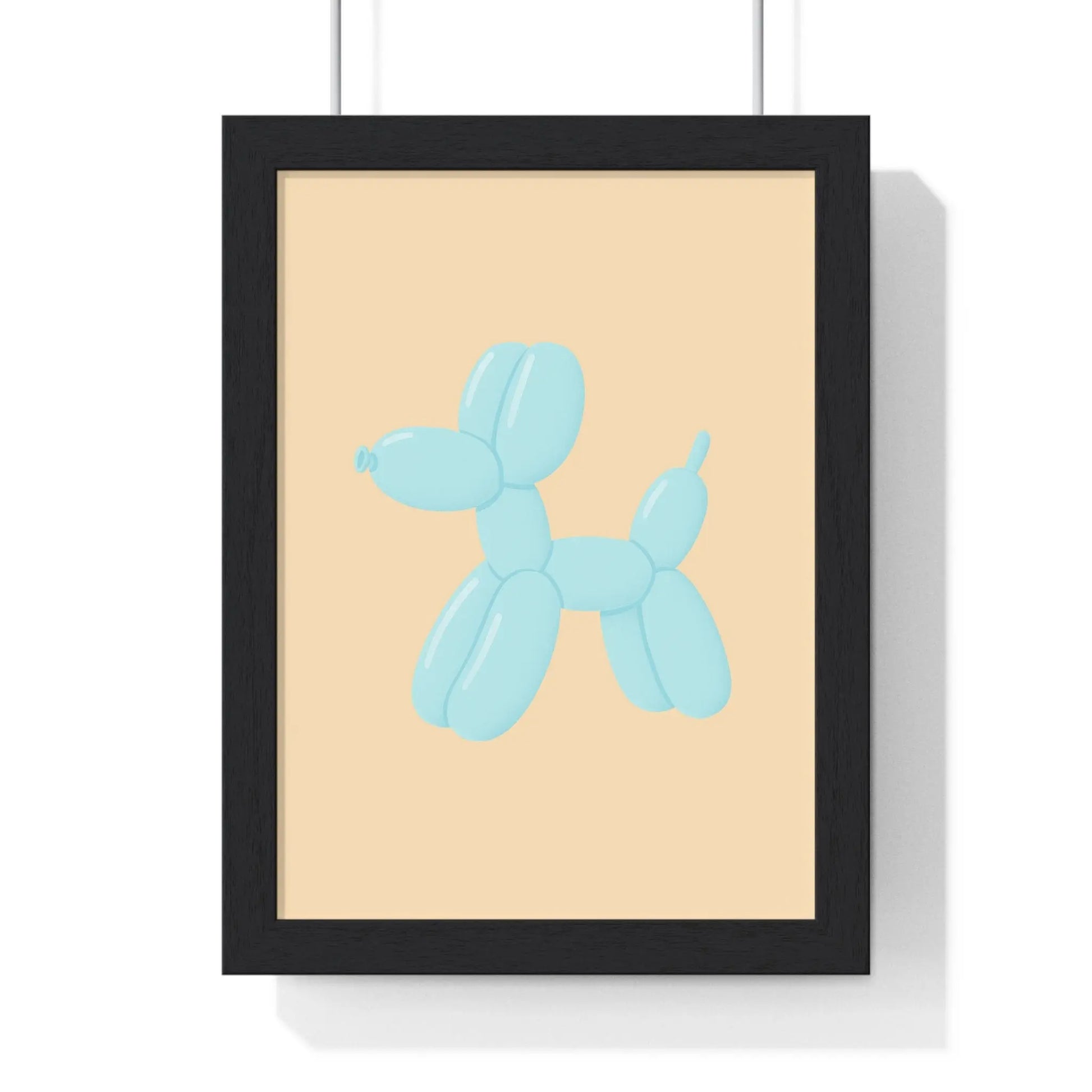 Bathroom Pastel Blue Balloon Dog Poster | Playful Bathroom Art Poster Kingz