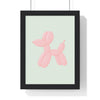 Bathroom Pastel Pink Balloon Dog Poster | Cute Bathroom Wall Art Poster Kingz