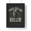 Bathroom They See Me Rollin’ Funny Bathroom Print | Toilet Paper Wall Art Poster Kingz