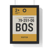 Boarding Pass Boston Boarding Pass Poster – Minimalist Travel Print Poster Kingz