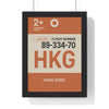 Boarding Pass Hong Kong Boarding Pass Poster – HKG Travel Print Poster Kingz
