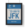 Boarding Pass New York JFK Boarding Pass Poster – Minimal Travel Print Poster Kingz