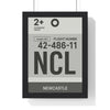 Boarding Pass Newcastle NCL Boarding Pass Poster – Minimalist Travel Wall Art Poster Kingz