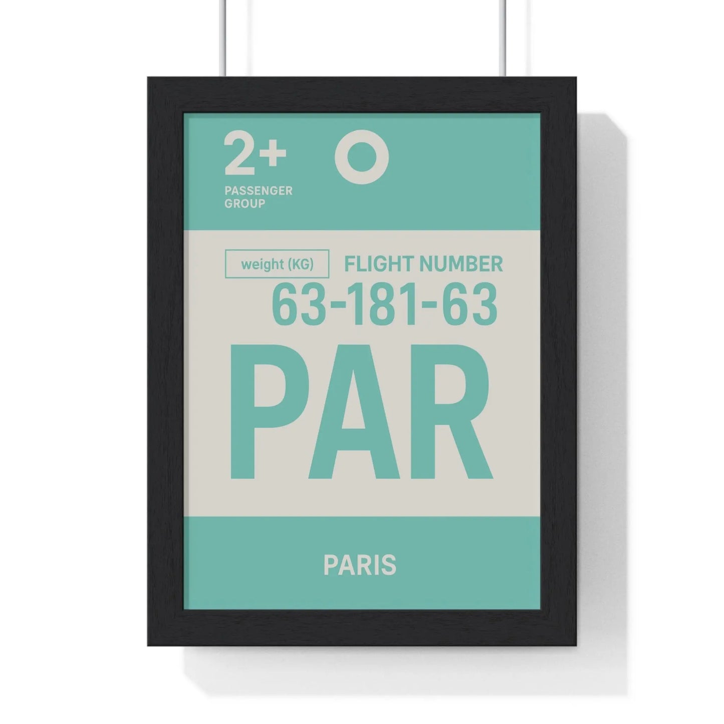 Boarding Pass Paris PAR Boarding Pass Poster – Minimal Travel Wall Art Poster Kingz
