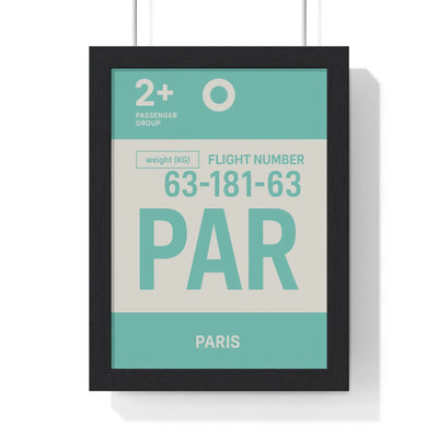 Boarding Pass Paris PAR Boarding Pass Poster – Minimal Travel Wall Art Poster Kingz