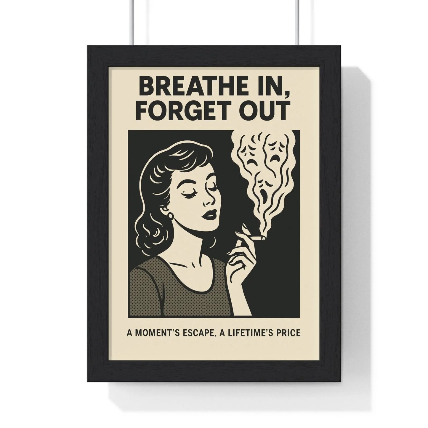 Breathe In Forget Out Poster – Retro Comic Parody Wall Art Print Poster Kingz