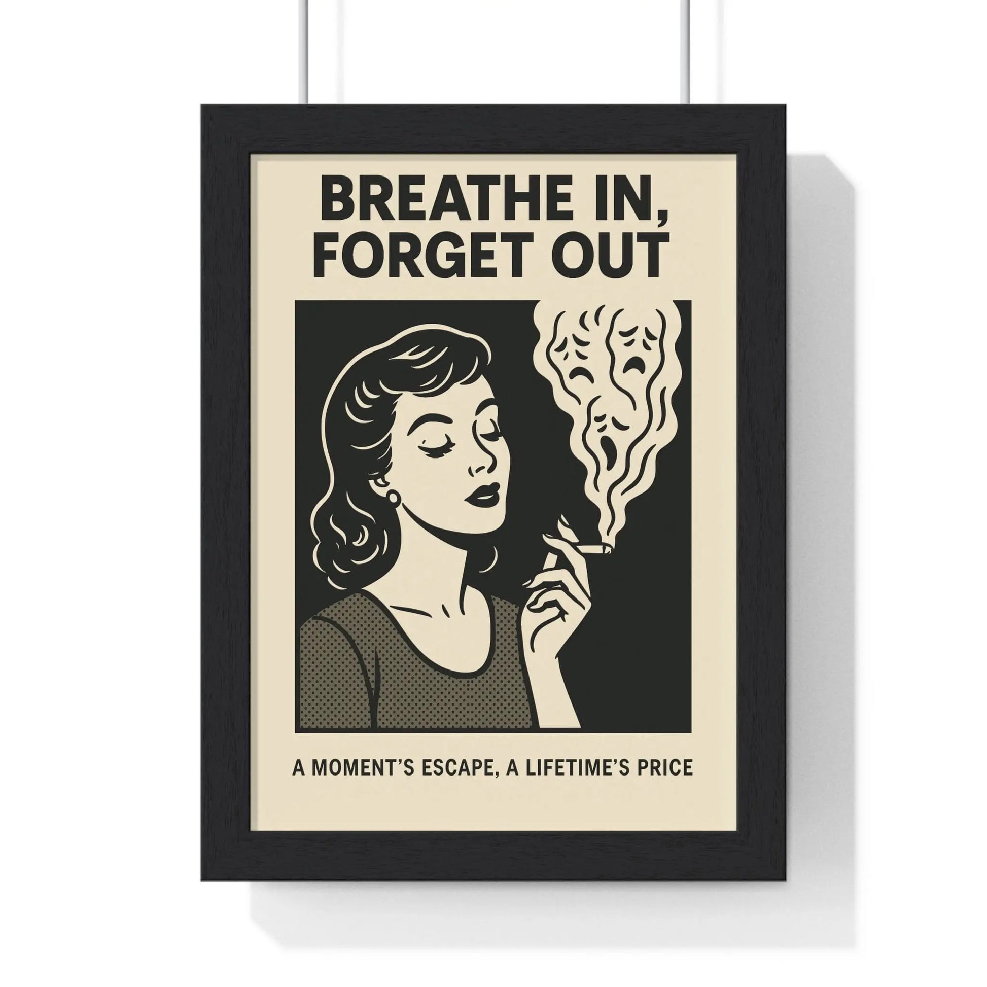 Breathe In Forget Out Poster – Retro Comic Parody Wall Art Print Poster Kingz