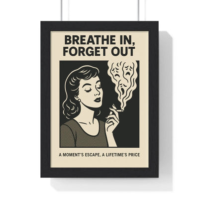 Breathe In Forget Out Poster – Retro Comic Parody Wall Art Print Poster Kingz