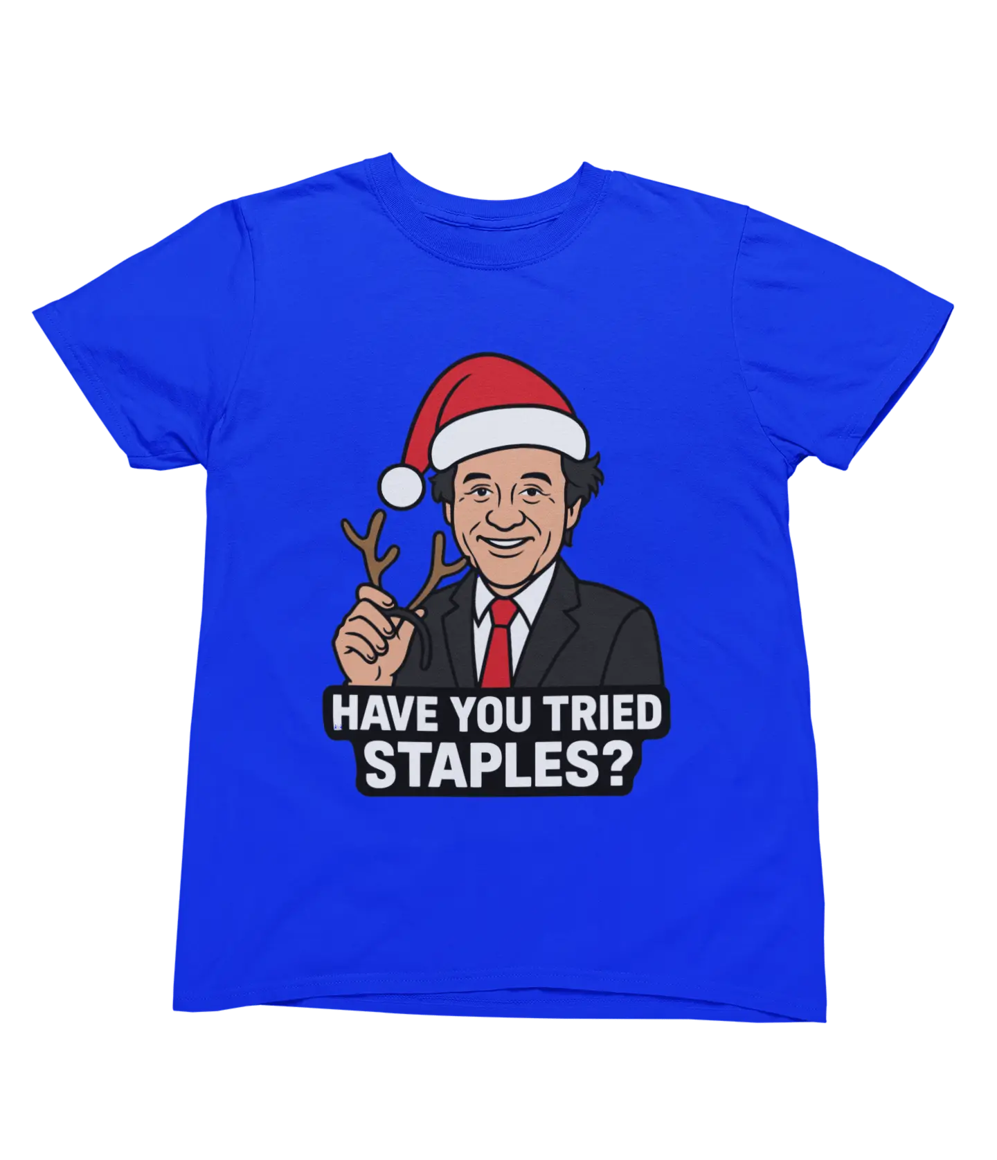 Blue Bill Murray Scrooged Christmas T-shirt parody design