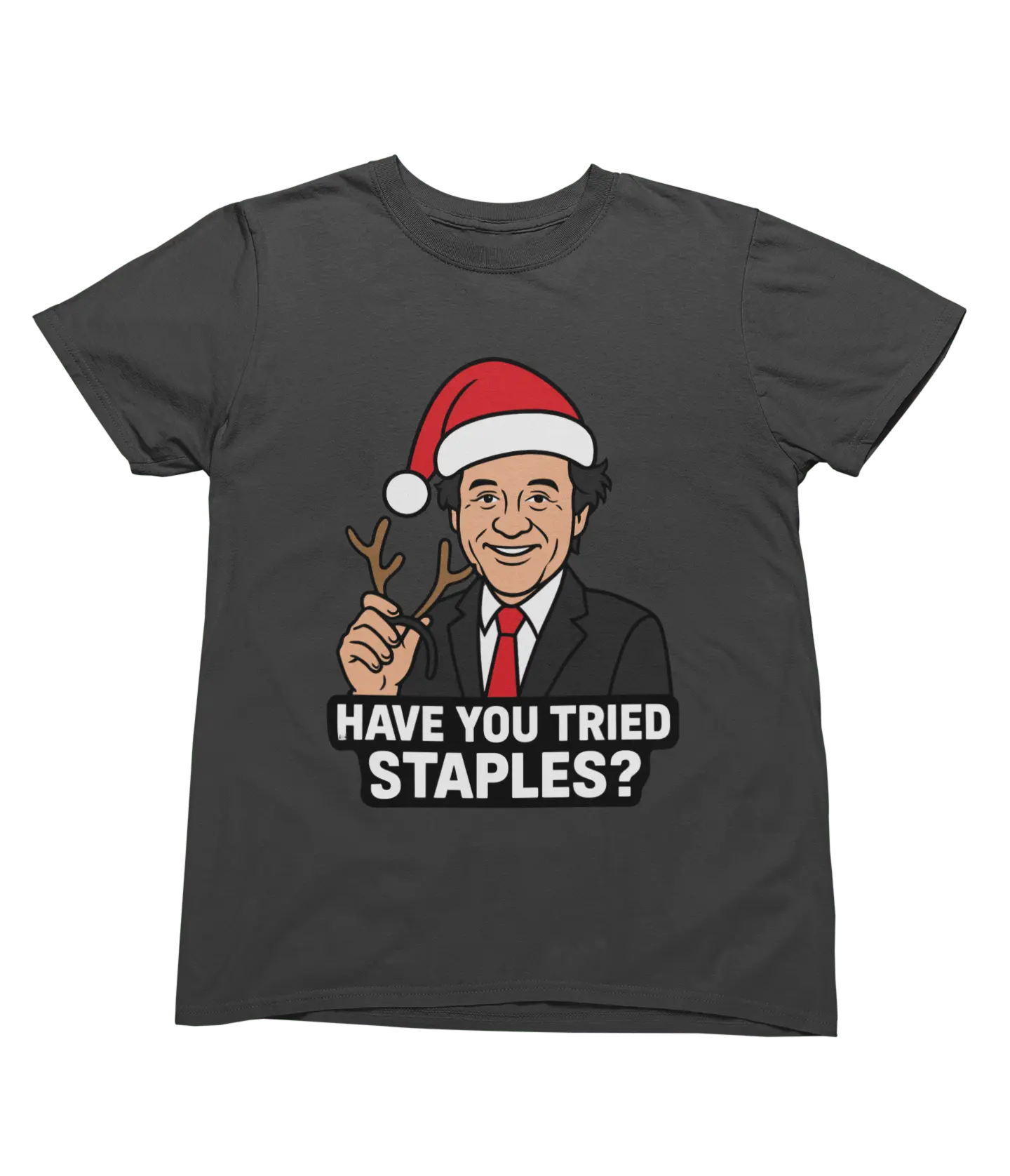 Gray Bill Murray Scrooged Christmas T-shirt parody design