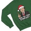 Green Bill Murray Scrooged Christmas sweatshirt parody design