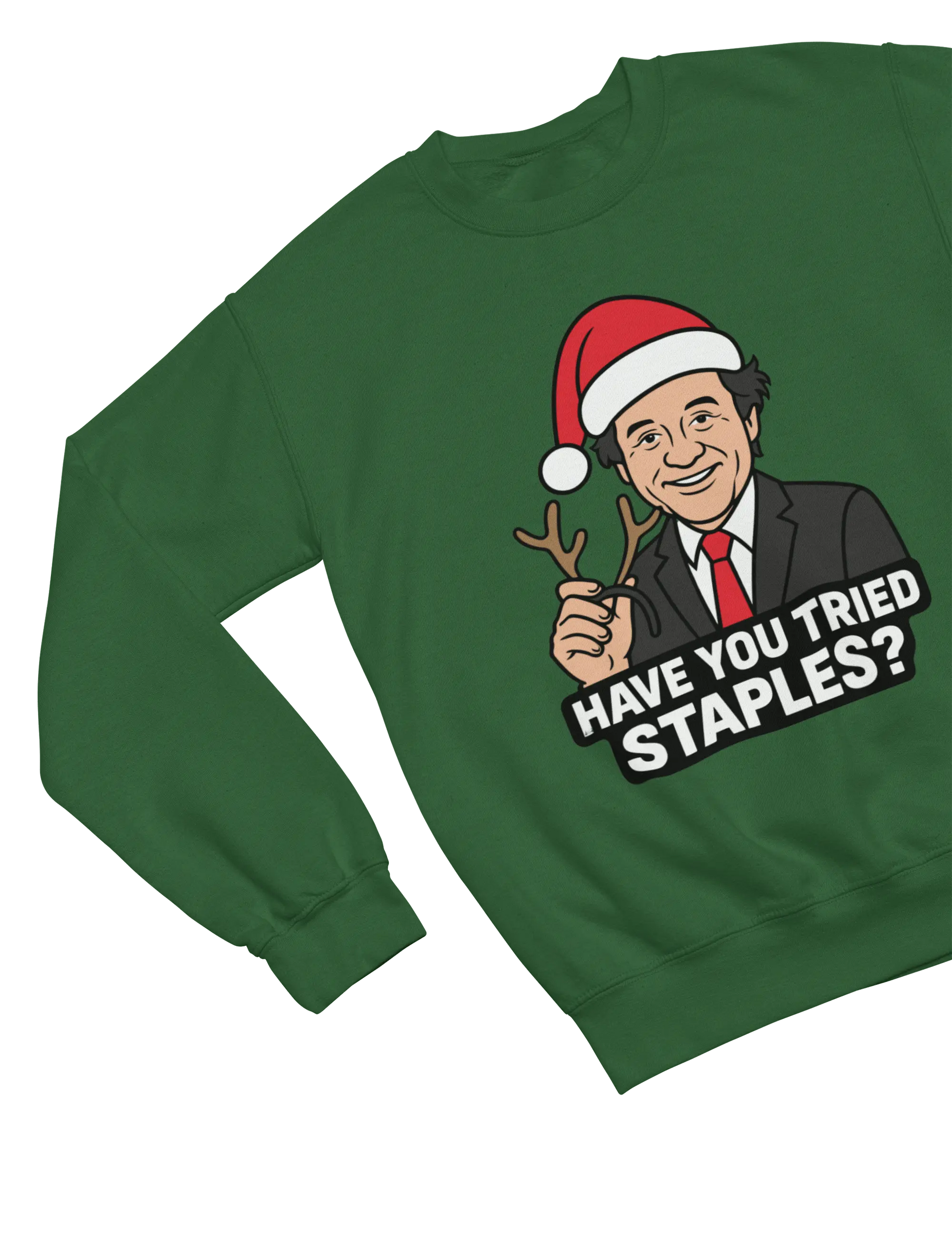 Green Bill Murray Scrooged Christmas sweatshirt parody design