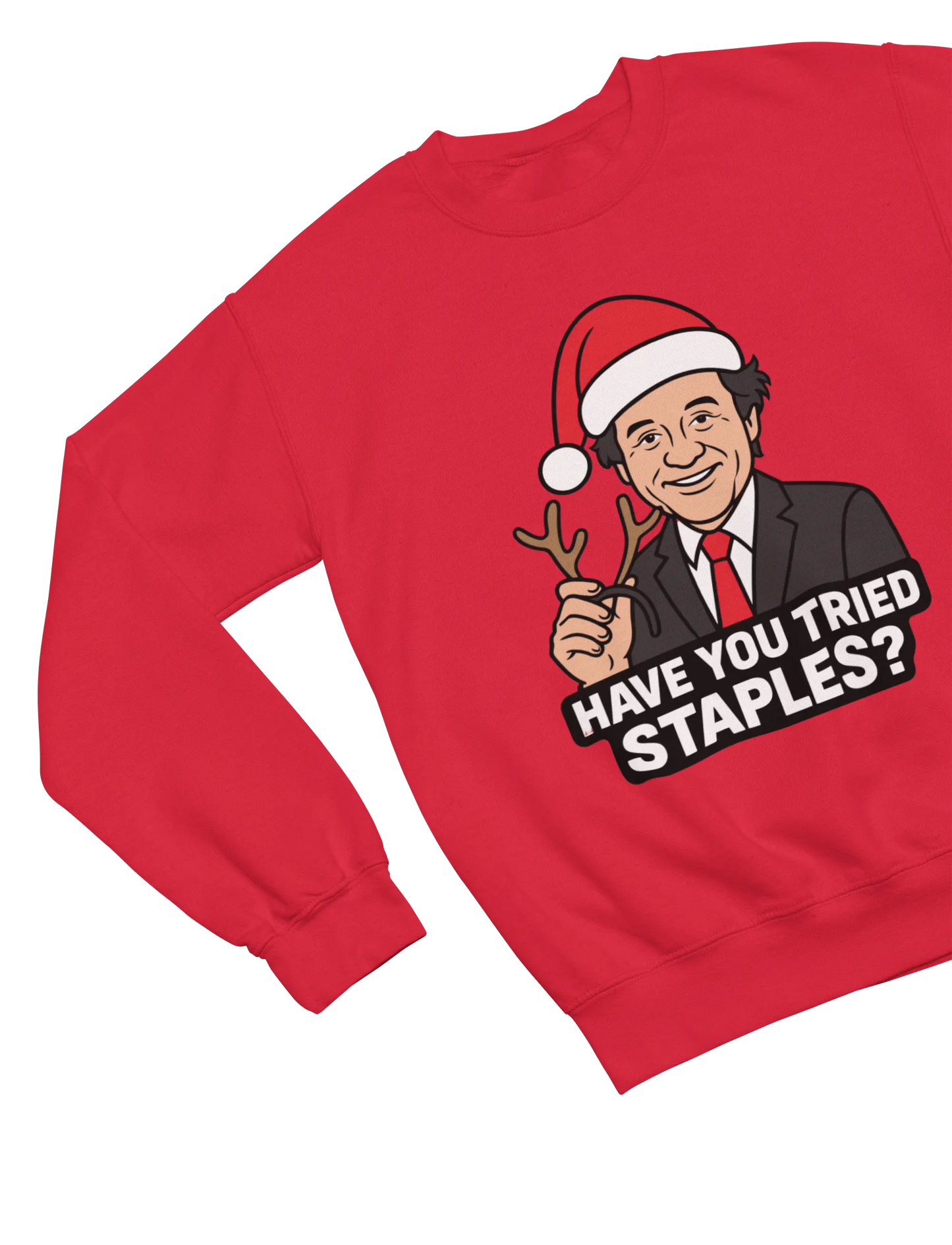 Red Bill Murray Scrooged Christmas sweatshirt parody design