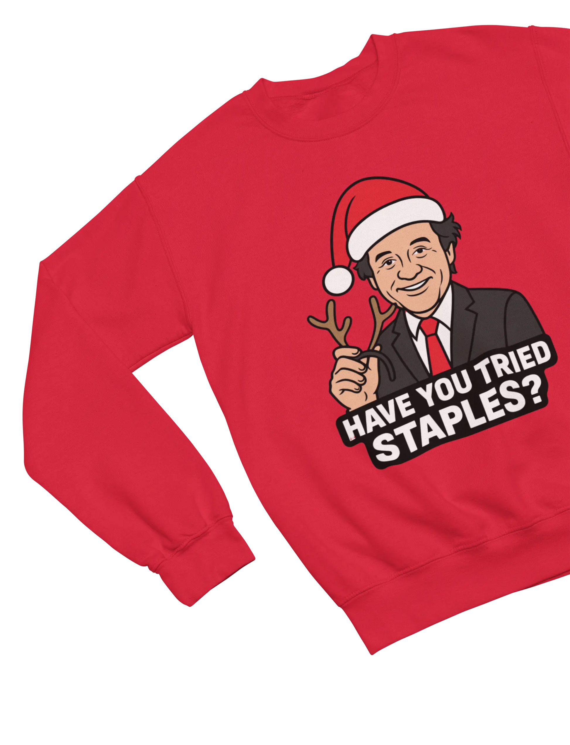 Red Bill Murray Scrooged Christmas sweatshirt parody design