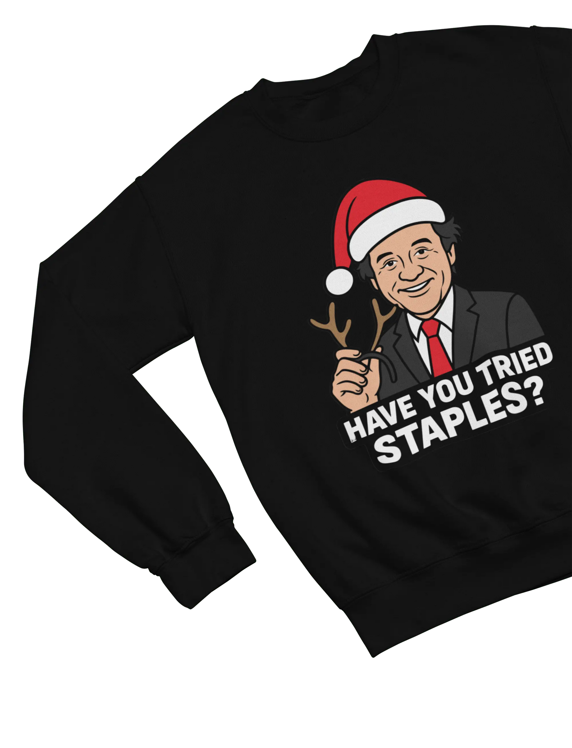 Black Bill Murray Scrooged Christmas sweatshirt parody design