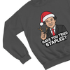 Gray Bill Murray Scrooged Christmas sweatshirt parody design