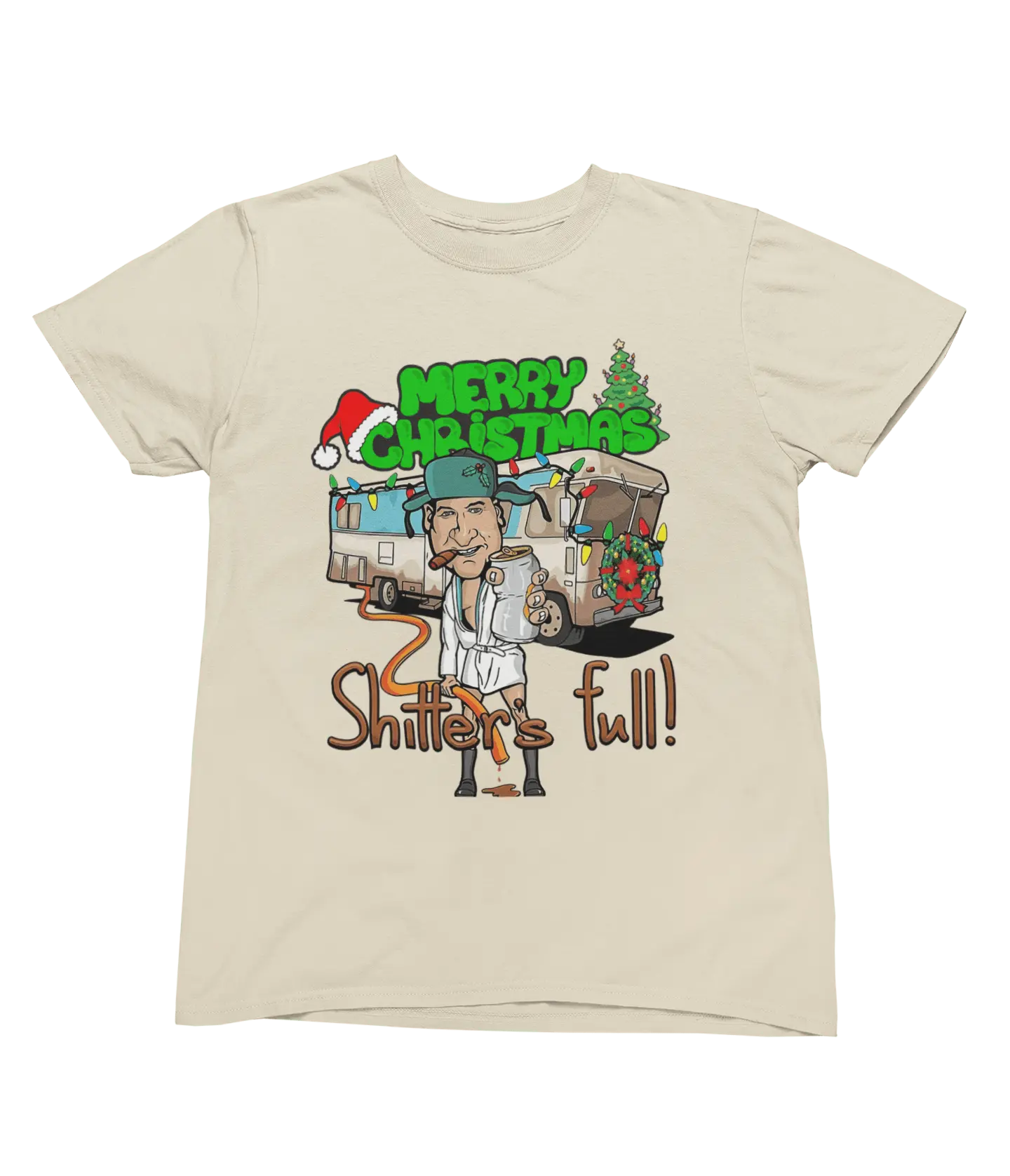 Clothing Cousin Eddie Christmas Jumper & T-Shirt – Funny “Shitter’s Full” Parody Poster Kingz