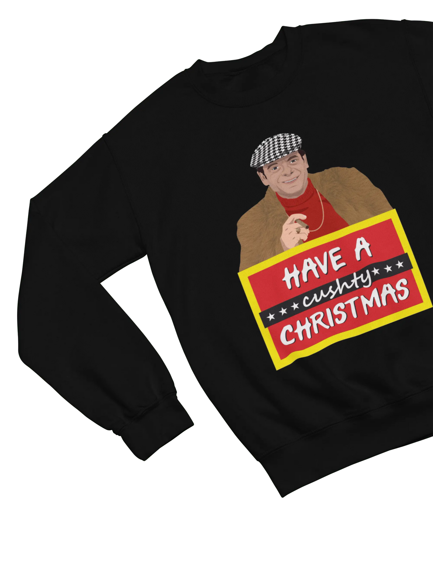 Clothing Del Boy Christmas Jumper & T-Shirt – Lovely Jubbly Have a Cushty Christmas Parody Poster Kingz