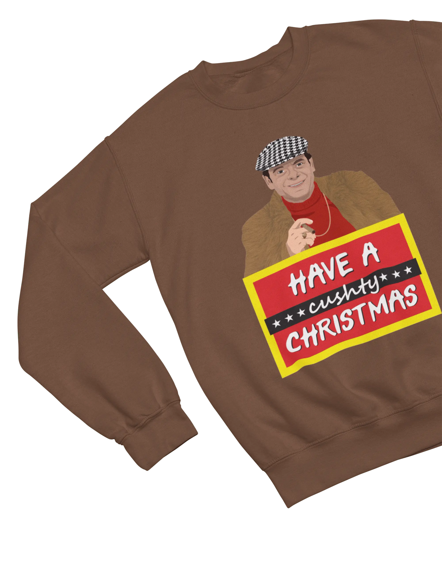 Clothing Del Boy Christmas Jumper & T-Shirt – Lovely Jubbly Have a Cushty Christmas Parody Poster Kingz