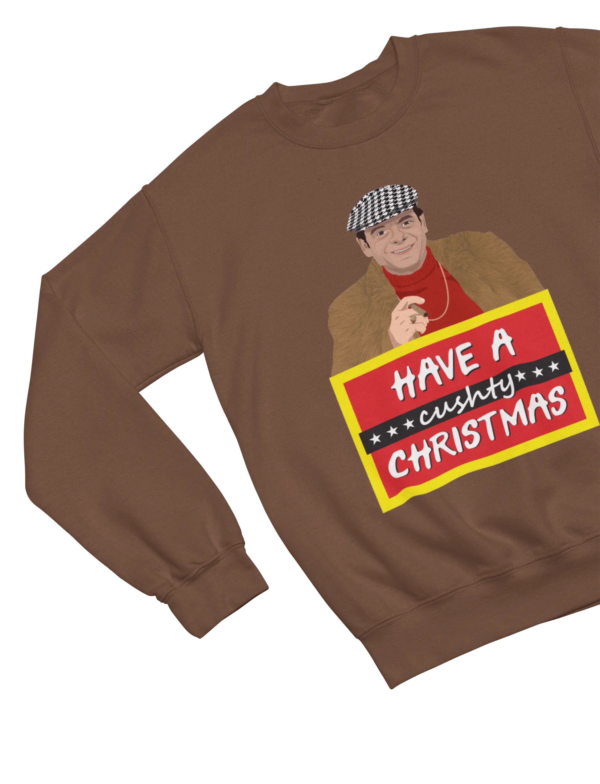 Clothing Del Boy Christmas Jumper & T-Shirt – Lovely Jubbly Have a Cushty Christmas Parody Poster Kingz