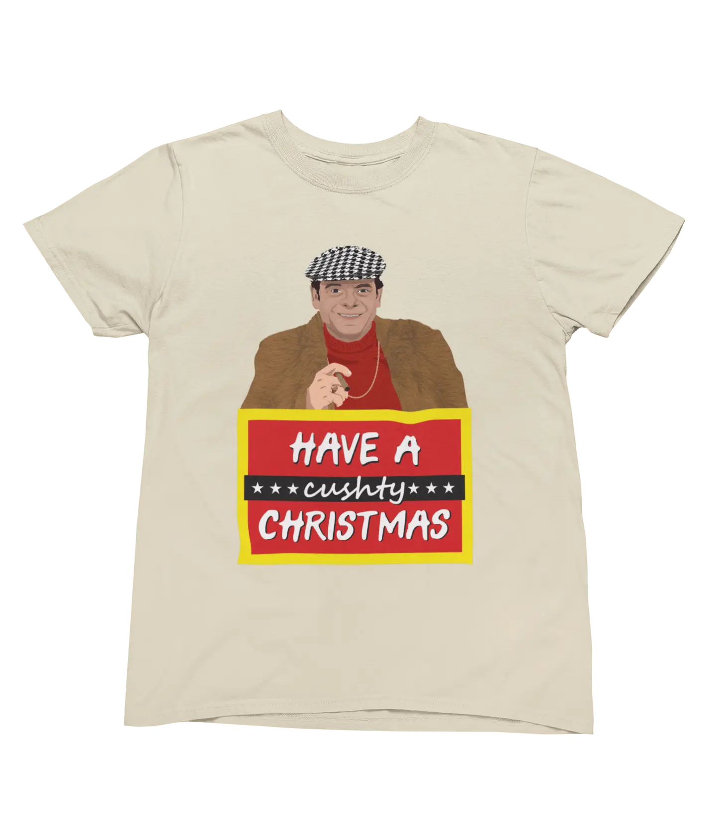 Clothing Del Boy Christmas Jumper & T-Shirt – Lovely Jubbly Have a Cushty Christmas Parody Poster Kingz