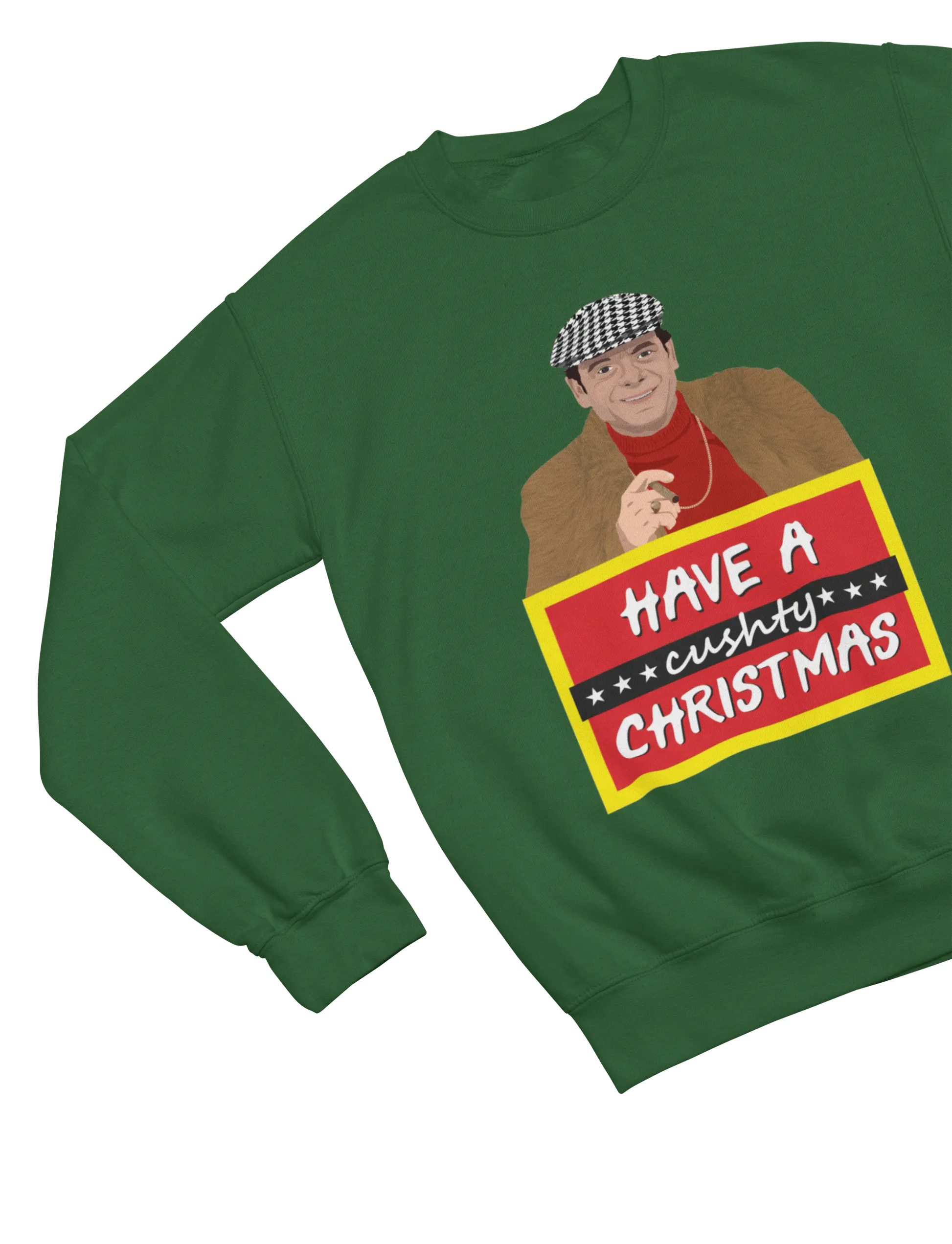 Clothing Del Boy Christmas Jumper & T-Shirt – Lovely Jubbly Have a Cushty Christmas Parody Poster Kingz