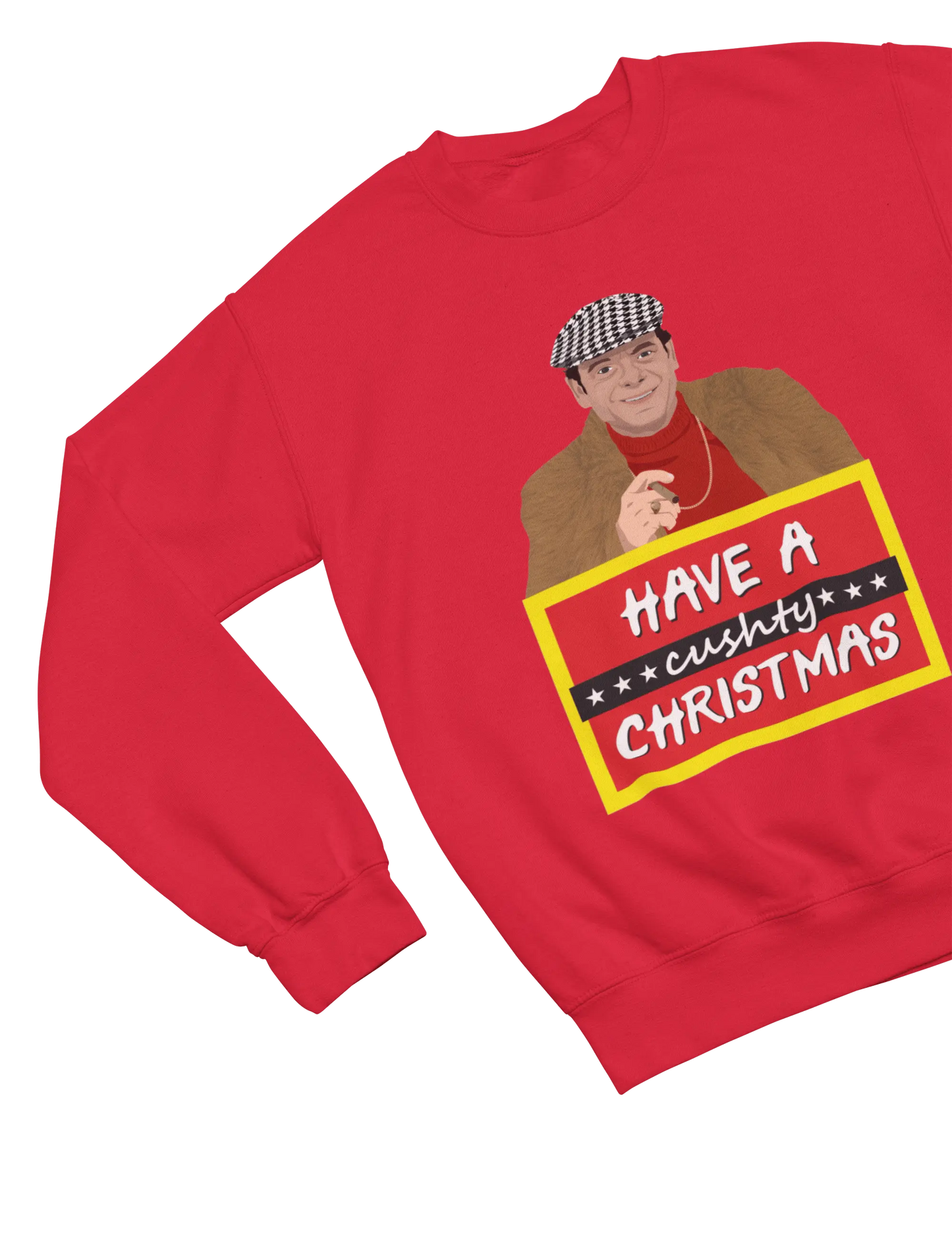 Clothing Del Boy Christmas Jumper & T-Shirt – Lovely Jubbly Have a Cushty Christmas Parody Poster Kingz