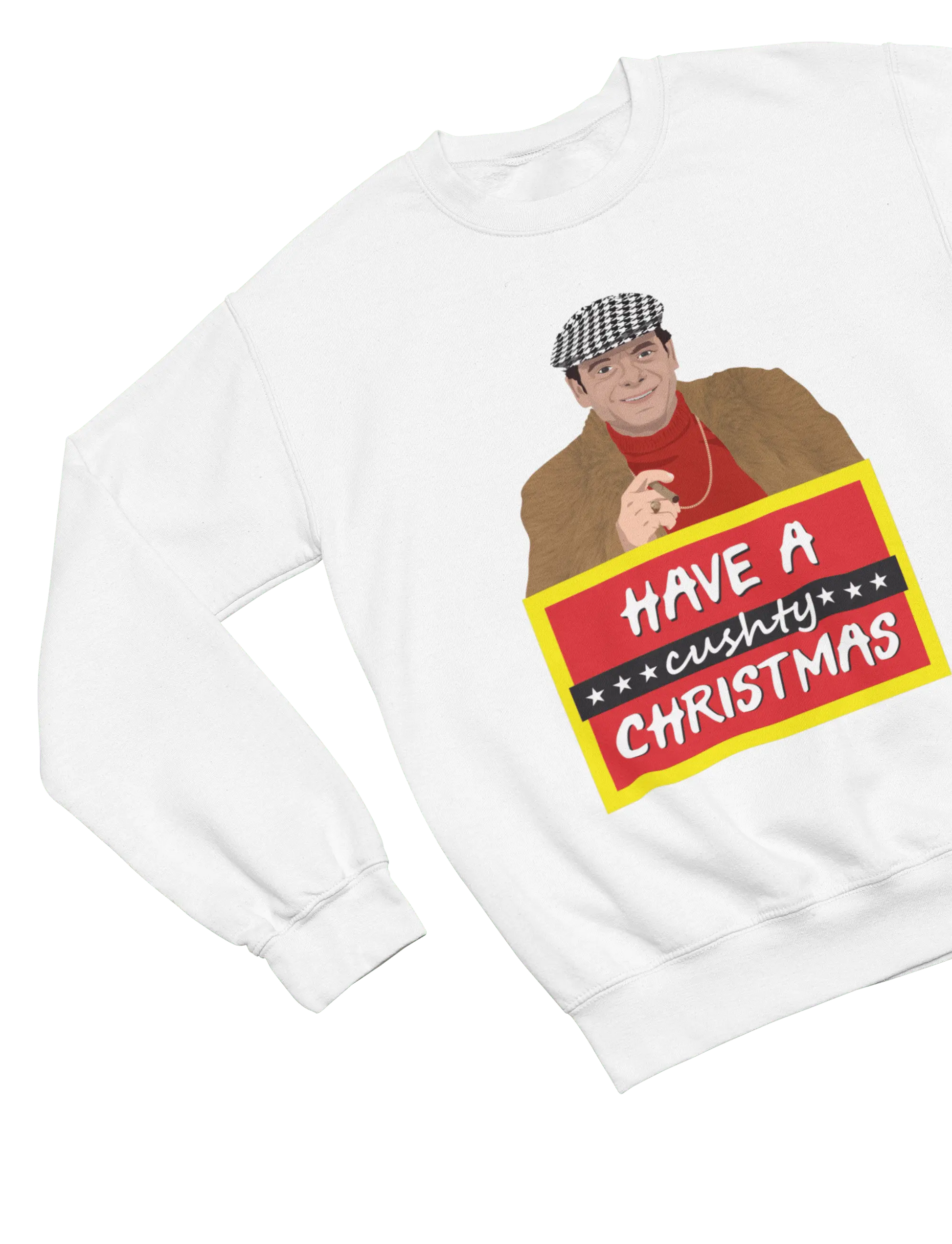 Clothing Del Boy Christmas Jumper & T-Shirt – Lovely Jubbly Have a Cushty Christmas Parody Poster Kingz