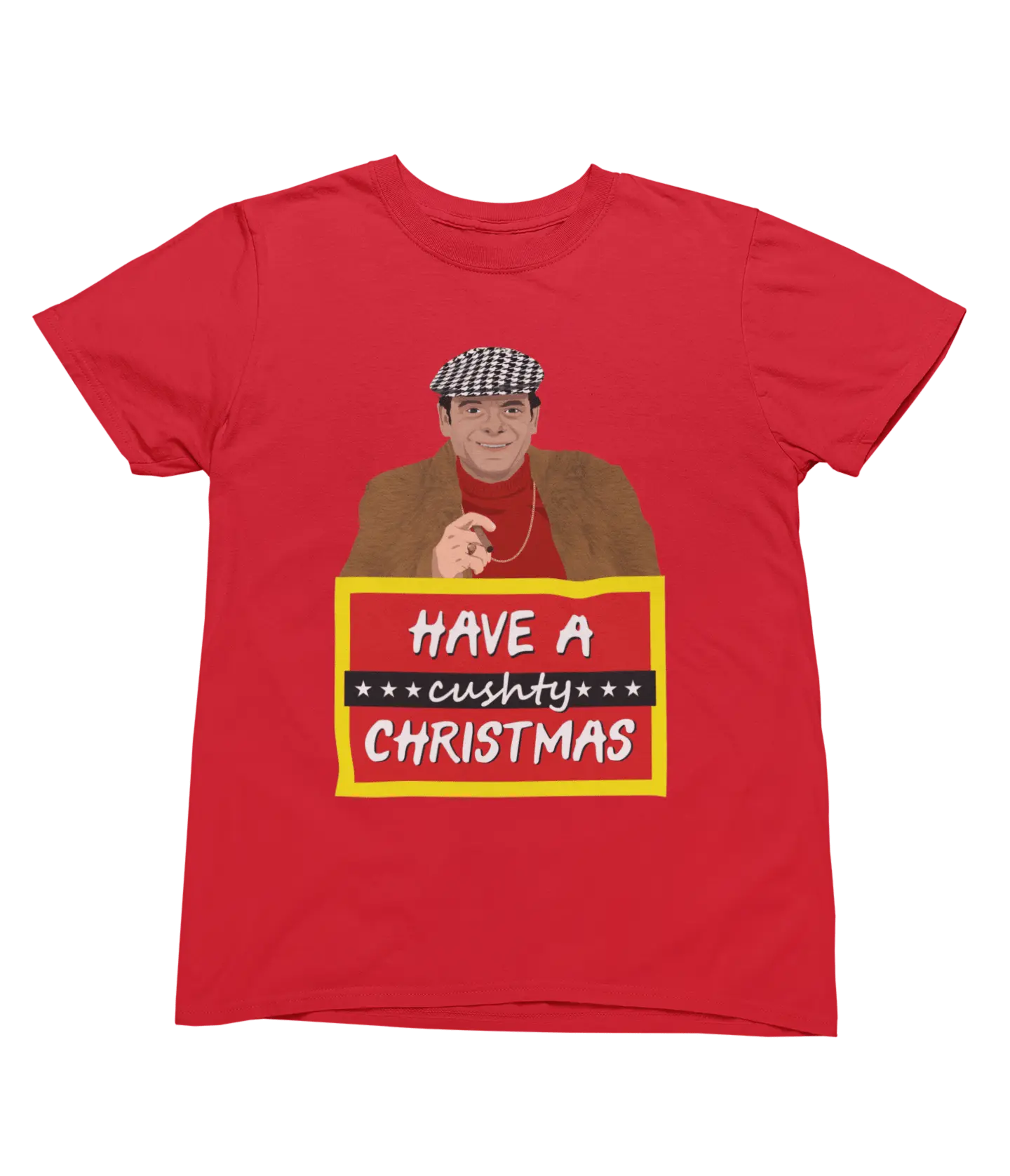 Clothing Del Boy Christmas Jumper & T-Shirt – Lovely Jubbly Have a Cushty Christmas Parody Poster Kingz