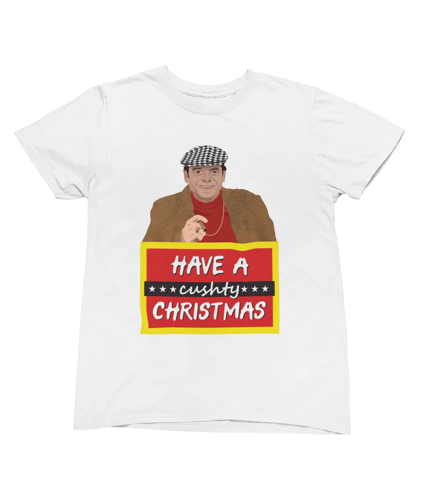 Clothing Del Boy Christmas Jumper & T-Shirt – Lovely Jubbly Have a Cushty Christmas Parody Poster Kingz