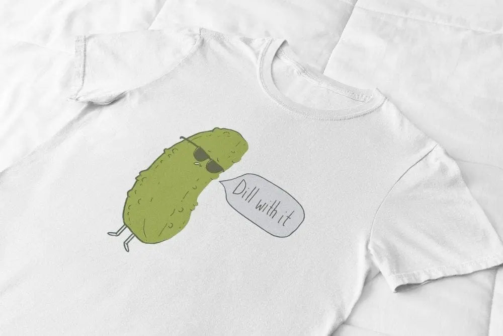 Clothing Dill With It T-Shirt or Sweatshirt – Funny Pickle Pun Gift for Pun Lovers Poster Kingz