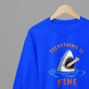 Clothing Everything Is Fine Shark T-Shirt or Sweatshirt – Funny Dark Humor Gift Poster Kingz