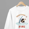 Clothing Everything Is Fine Shark T-Shirt or Sweatshirt – Funny Dark Humor Gift Poster Kingz