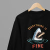 Clothing Everything Is Fine Shark T-Shirt or Sweatshirt – Funny Dark Humor Gift Poster Kingz