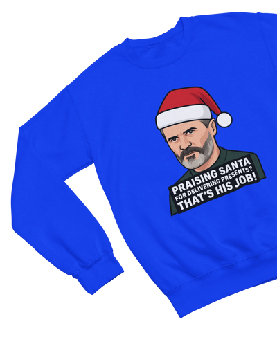 Clothing Funny Roy Keane Christmas Sweatshirt & T-Shirt | Santa Parody Jumper Poster Kingz
