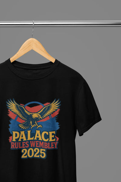Clothing Palace Rules Wembley 2025 T-Shirt or Sweatshirt – Bold Eagle Fan Design Poster Kingz
