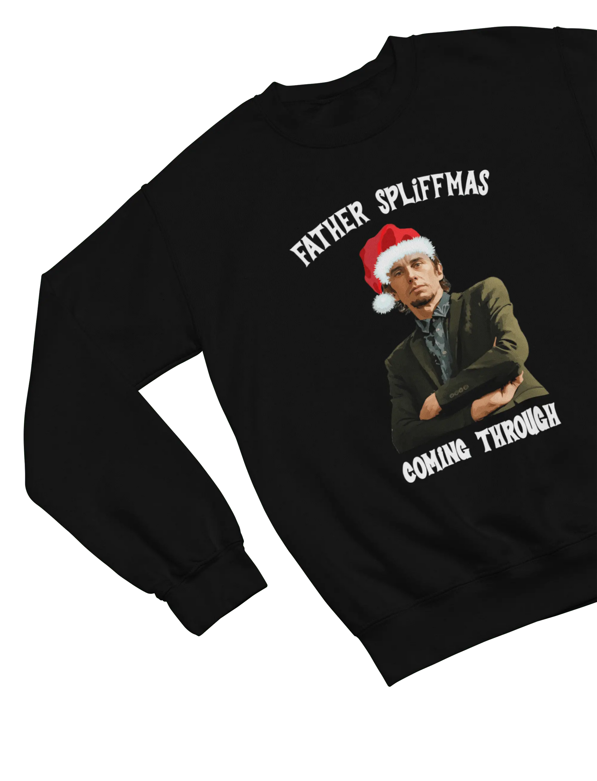 Black Father Spliffmas Christmas sweatshirt Peep Show Super Hans parody